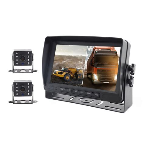 TRUCKBUS Camera 7 Inch 2-Channel DVR IP68 Reverse Camera 1080P AHD ...