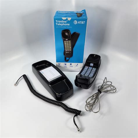 AT&T 210 Trimline Corded Telephone w/ 13 Number Memory - No AC Power ...