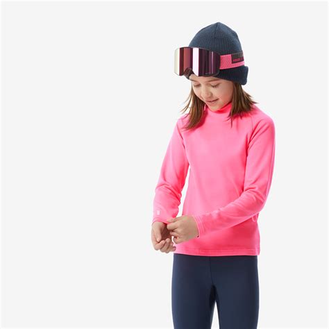 Kids’ Ski Thermal Base Layer, BL 500 Top Neon Pink WEDZE | Decathlon
