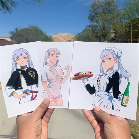 Black Clover - Noelle Silva - Peeking Anime Sticker Lewd Lingerie Asta ...