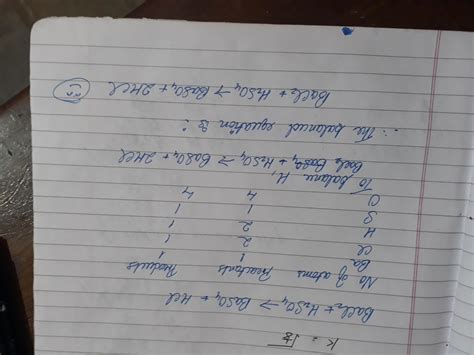 BaCl2+H2So4=BaSo4+HCl balance this chemical equation - Brainly.in