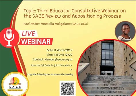 Webinar on SACE Review and Repositioning Process, 240 Lenchen Avenue ...