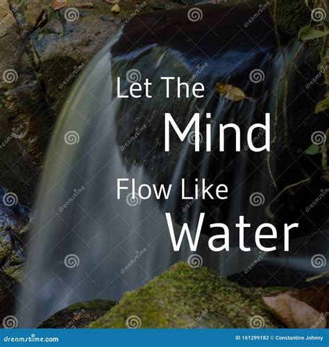 Inspirational and Motivational Quote. Let the Mind Flow Like Water ...