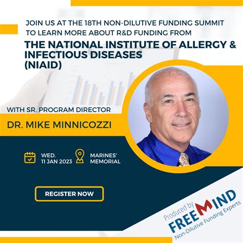 NIAID to Speak at the Non-Dilutive Funding Summit 2023 - FreeMind Group
