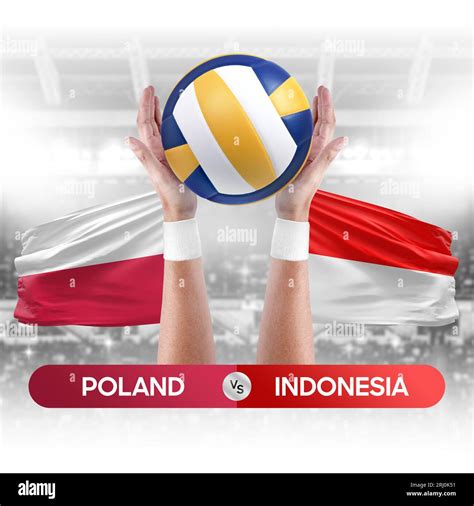 Poland vs Indonesia national teams volleyball volley ball match ...