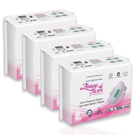 Buy Always Secure Anion Sanitary Pads for Women's (X-Large, 35 Napkins ...