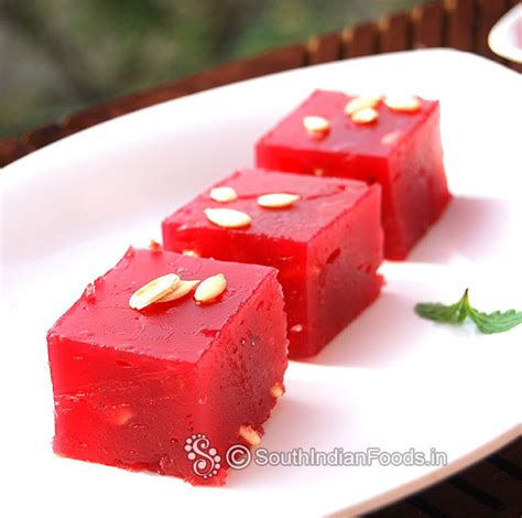 Corn flour halwa-Karachi halwa-How to make-Step by step photos and video