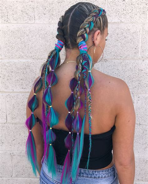 festival hair with clip in extensions