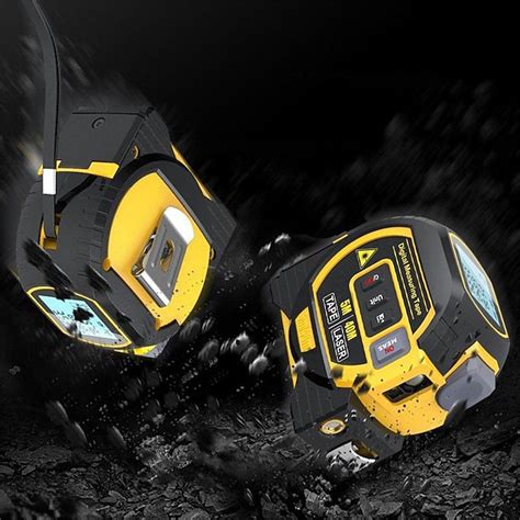 3 in 1 Laser Rangefinder 5m Tape Measure Ruler LCD Display with ...
