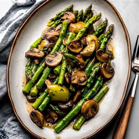 Quick Sauteed Asparagus and Mushrooms Recipe - Ready in 10 Minutes - My ...