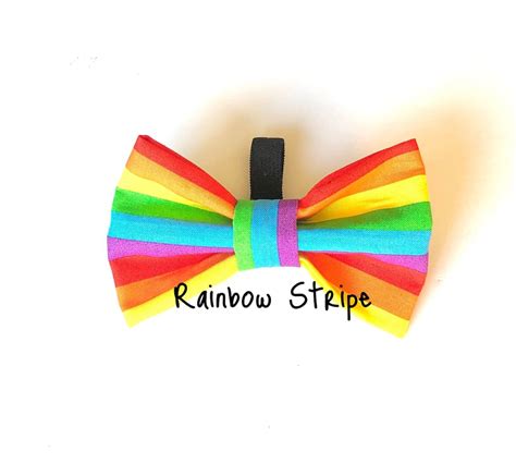 Buy Various Pattern Dog Collar Bow Tie Blue Red Pink Rainbow Dog Bow ...