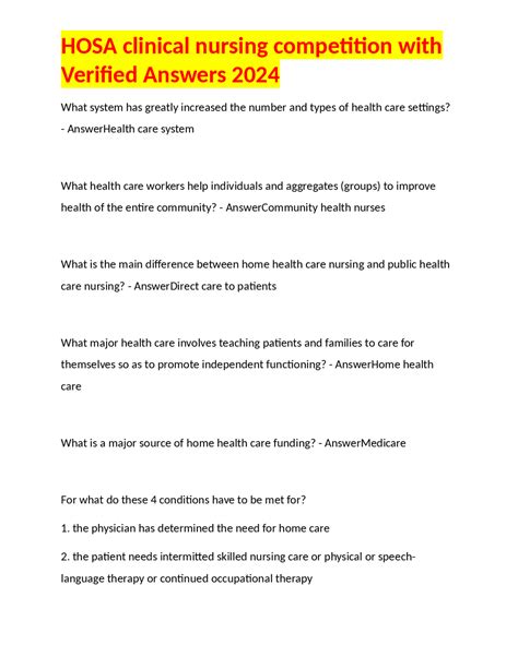 Clinical Specialty Hosa Examples at Luis Silva blog