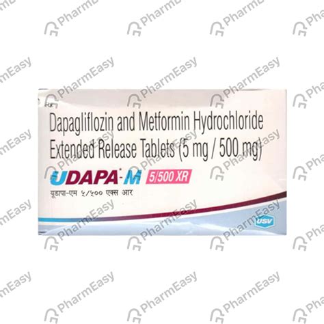 Udapa M 5/500mg Xr Strip Of 10 Tablets: Uses, Side Effects, Price ...