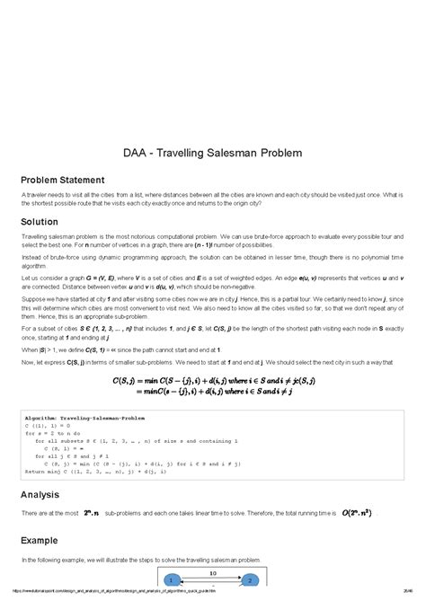 Image result for Travelling Salesman Problem Algorithm in Daa