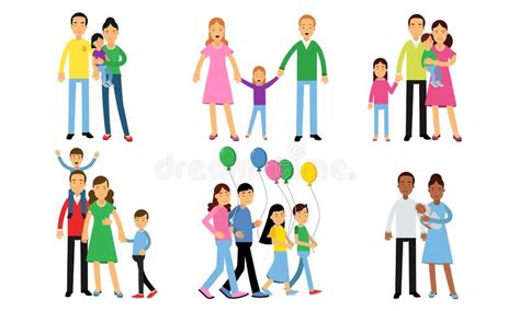 愉快的大家庭画象，在图片的最佳的片刻，家庭成员照片导航Illustratio 向量例证 - 插画 包括有 愉快, 字符: 109277393