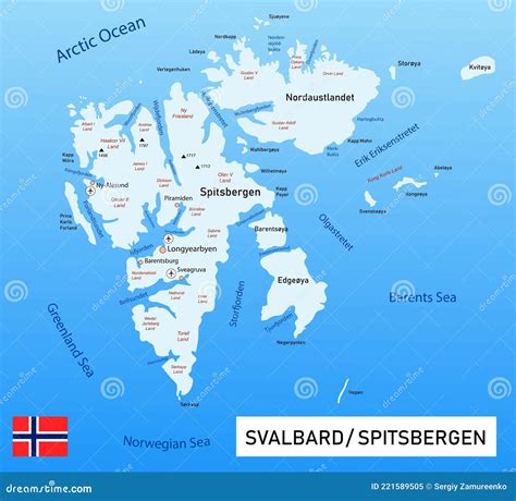 Map of Svalbard stock illustration. Illustration of circle - 221589505