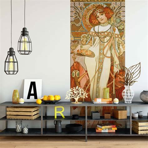 Wall Mural Mucha – Seasons Autumn 1900 | wall-art.com
