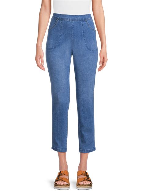 RealSize Women's Stretch Pull On Pants with Pockets, 29" Inseam for ...