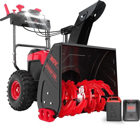 Amazon.com : PowerSmart 24in. Self-Propelled 2-Stage Cordless Snow ...