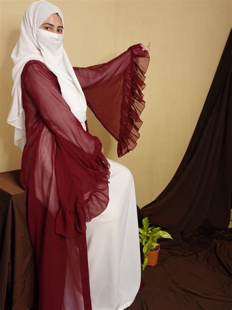 3 Pcs Set Of Modest Dress- Abaya With Shrug & Hijab – My Store