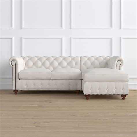 Barrow Chesterfield 2-pc. Right Arm Facing Chaise Sectional | Frontgate