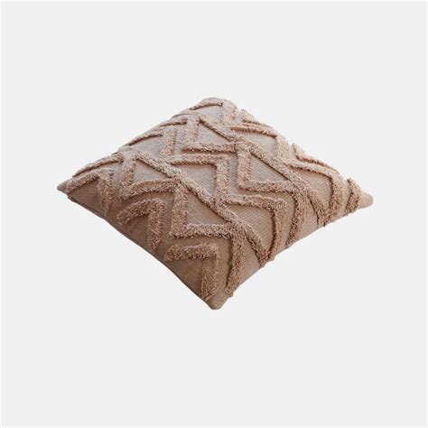 The Ollie Blush Pink Cotton Knitted Decorative Cushion Cover (18 in x ...