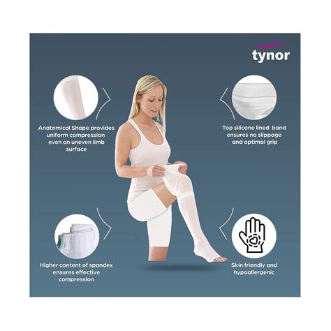 Tynor DVT Stocking Knee High Pair - XL - Cureka - Online Health Care Products Shop
