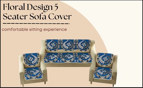 KK HOME STORE DECOR Exclusive Royal Look Cotton Floral Sofa Cover Set ...