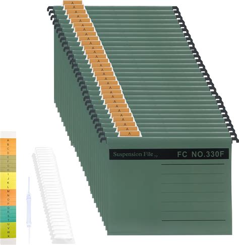 Foolscap Suspension Files(30 Pack,Green),Polypropylene Filing Cabinet ...