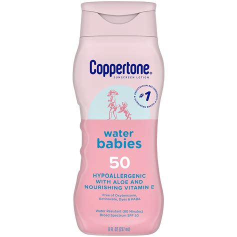 Buy CoppertoneWaterBabies SPF 50 Baby Sunscreen Lotion, Water Resistant ...
