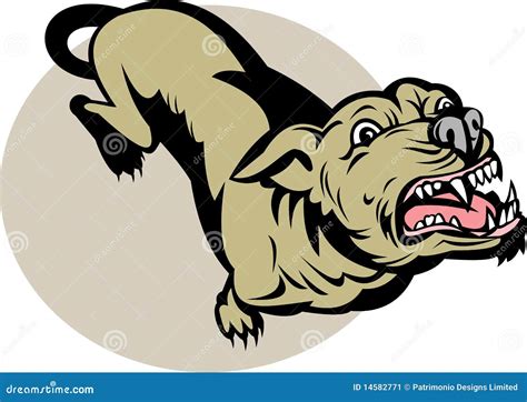Angry Dog Barking Attacking Stock Illustration - Illustration of head ...