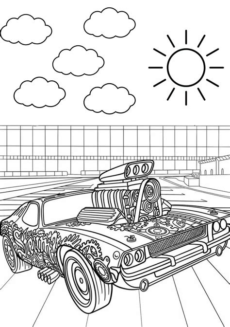 Hot Wheels Car Coloring Page | Monster truck coloring pages, Cars ...