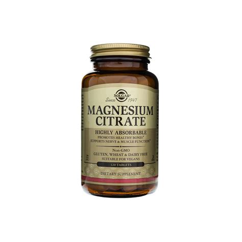Solgar Magnesium Citrate, 120 tabletek – opinie, skład i cena ️| Apteka ...