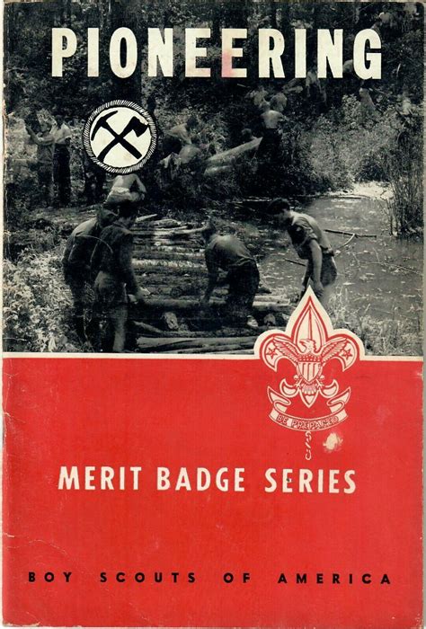 Pioneering Merit Badge Pamphlet - 1958 September Printing - 25M958 | eBay