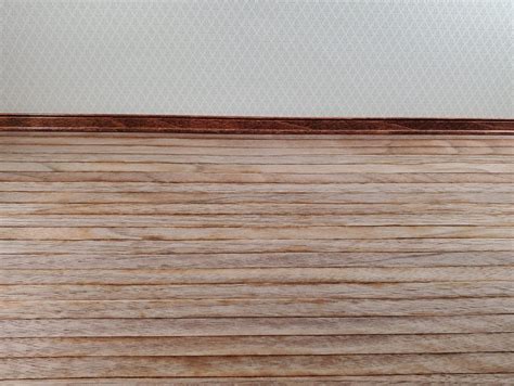 Dollhouse Wood Floor Weathered Dark Wide Planks 1:12 Scale 17" x 11 ...