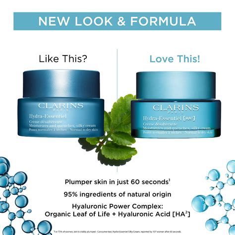 Clarins Hydra-Essentiel Silky Moisturizer With Double Dose Hyaluronic Acid International Shipping