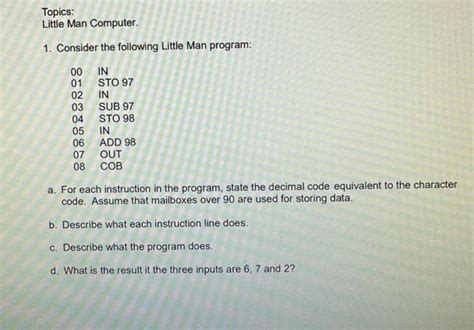 Image result for Little Man Computer Programming