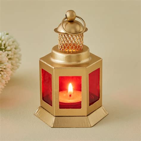 Buy Salsa Bahati Glass and Metal Mini Lantern from Home Centre at just ...