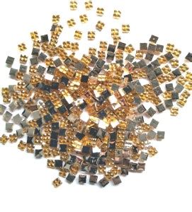 Atifa embroidery material 5x5mm square shape crystal edged kundan for ...