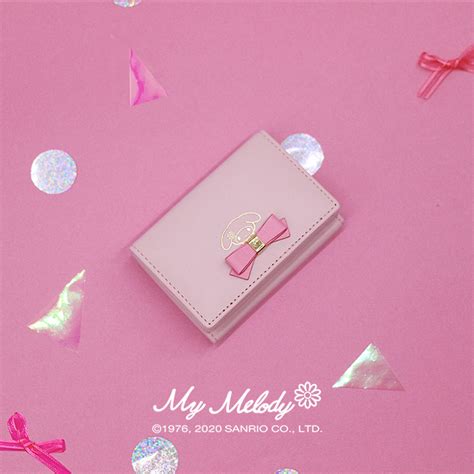 【マイメロディ/サンリオ】マイメロ クロミの三つ折り財布 本革[mymelo-001]