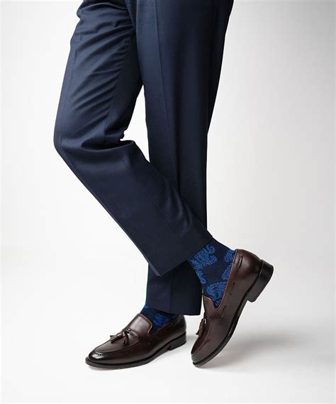 Blue Paisley Socks for Men - Bold Expression & All-Day Comfort ...
