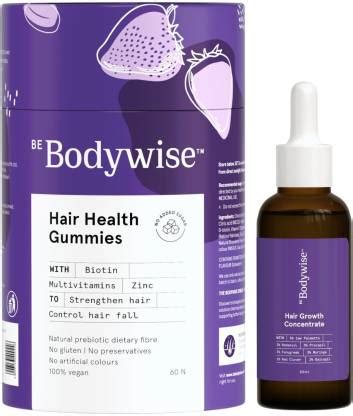Be Bodywise Biotin Hair Gummies for Hair Fall (60 No) | 3% Redensyl ...
