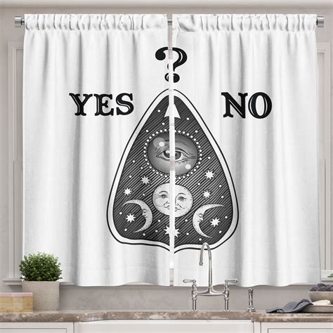 Ouija Board Curtains 2 Panels Set, Antique Style Mystifying Oracle Yes ...