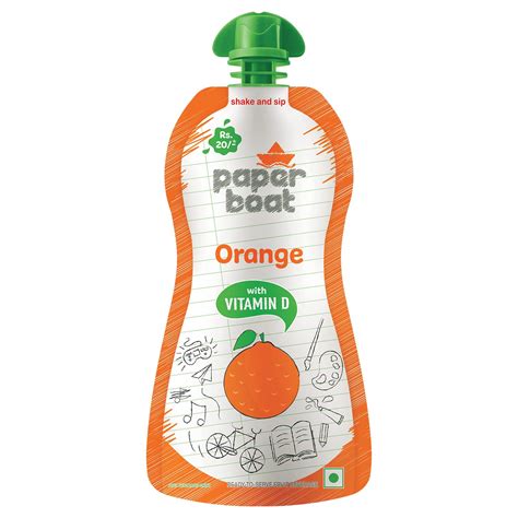 Paper Boat Orange Juice, Enriched with Vitamin D, No Added ...