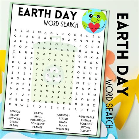Free Earth Day Word Search Printable for Kids