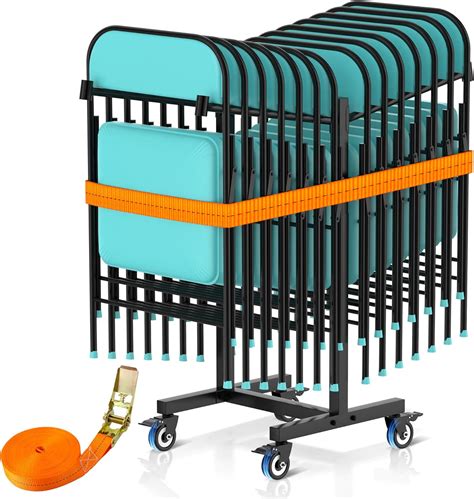 Amazon.com: Lokshun Folding Chair Rack,Chair Cart with 14 Chairs ...