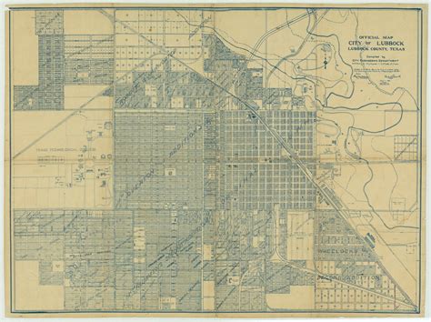 District Map Of Lubbock Texas Official Map City Of Lubbock, 1927