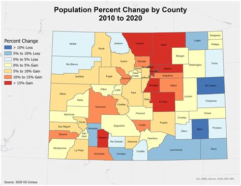 Colorado Counties Population Map