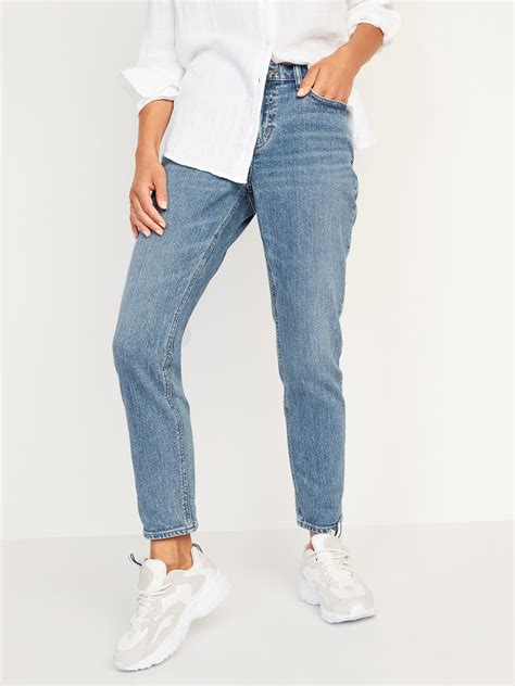 Mid-Rise Medium-Wash Boyfriend Jeans for Women | Old Navy