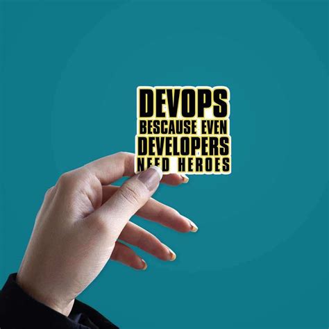 Buy Devops because even developers need heroes sticker Online | Premium ...